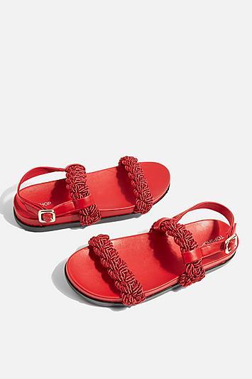 Topshop Rope Footbed Sandals