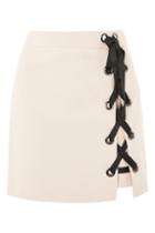 Topshop Petite Eyelet Ribbon Mini Skirt