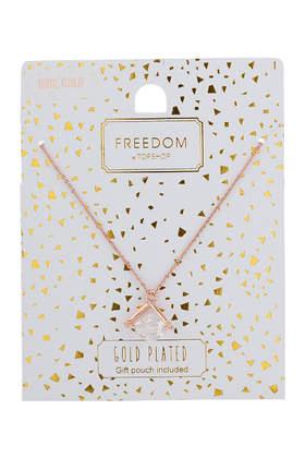 Topshop Rose Gold Plated Spinner Ditsy Necklace
