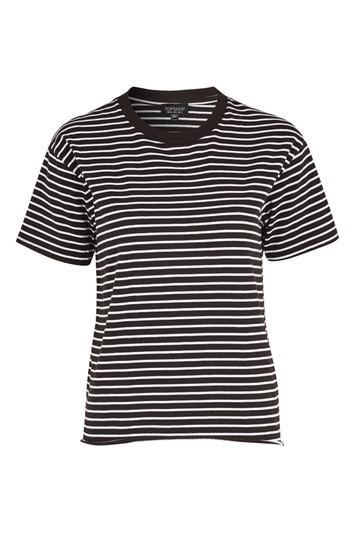 Topshop Stripe Nibbled T-shirt