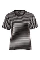 Topshop Stripe Nibbled T-shirt
