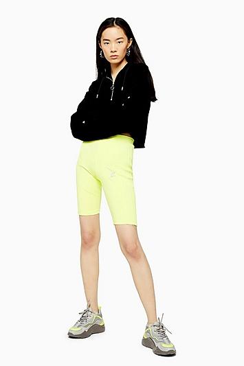 Yellow Cycling Shorts By Adidas