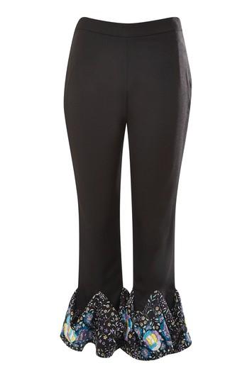 Topshop Ruffle Hem Trouser By Prints By Mochi For Topshop