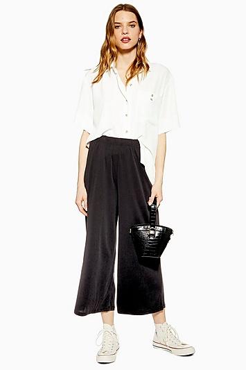 Topshop Cupro Wide Leg Pants