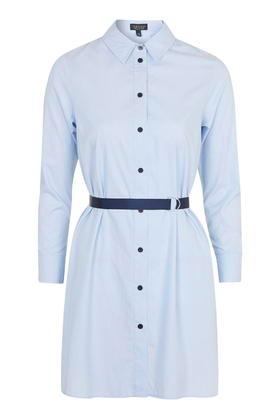 Topshop Ticking Stripe Shirt Dress