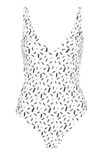 Topshop Sprinkles Plunge Swimsuit
