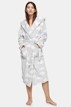 Topshop Grey Carved Cloud Dressing Gown