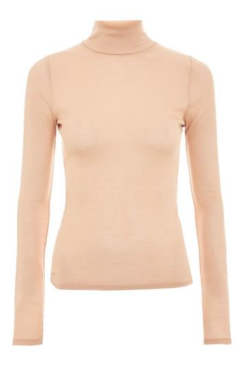 Topshop Petite Funnel Neck Top