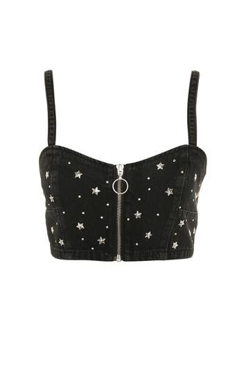 Topshop Moto Star Stud Bralet