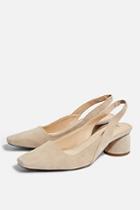 Topshop Justify Leather Sling Court Heels