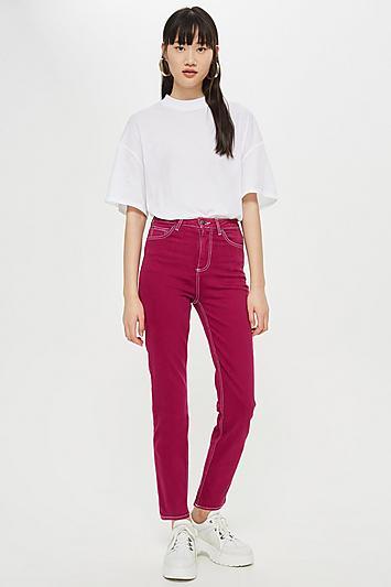 Topshop Cassis Clean Hem Straight Leg Jeans