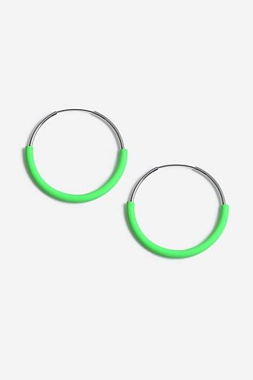 Topshop Neon Tube Hoop Earrings