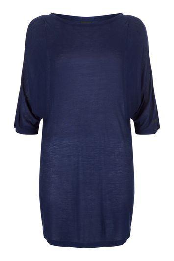 Topshop Slinky Rib Oversized Tee By Ivy Park