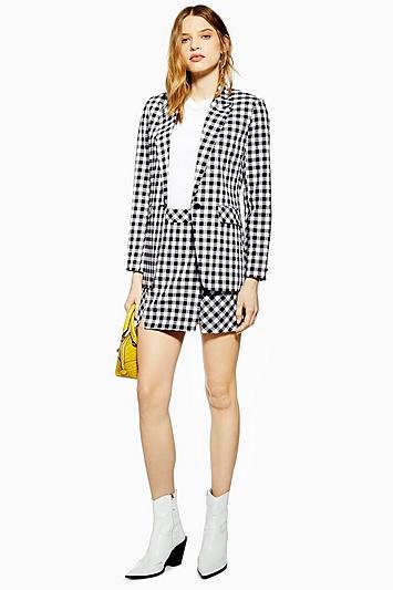 Topshop Tall Gingham Skirt