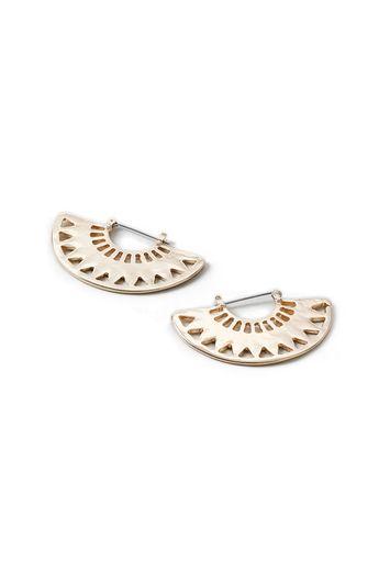 Topshop Cut-out Half Hoop Earrings