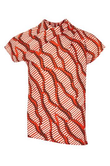 Topshop Matchstick Print Origami Top