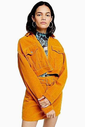 Topshop Mustard Zip Through Jacket