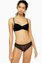 Topshop Multipack Black Lace Brazilan Knickers
