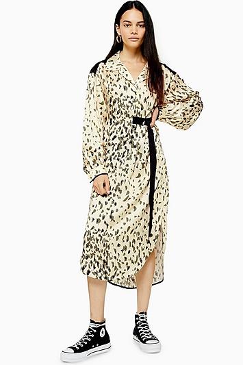 Topshop *animal Smock Dress By Boutique