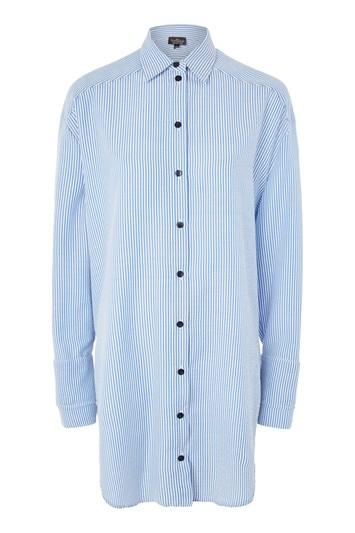Topshop Tall Striped Double Cuff Shirt