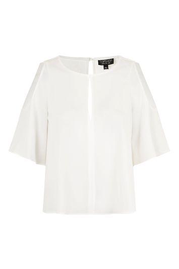 Topshop Keyhole Cold Shoulder Blouse