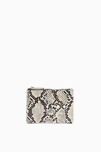 Topshop Pip Snake Zip Top Purse