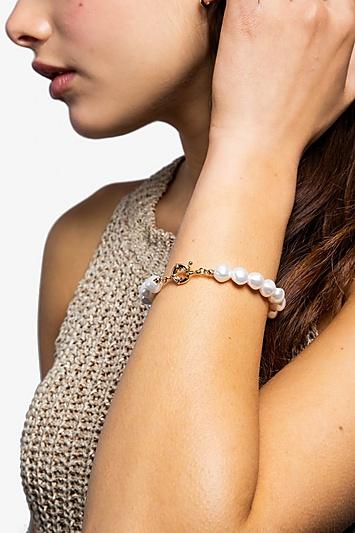 Topshop *pearl Clasp Bracelet