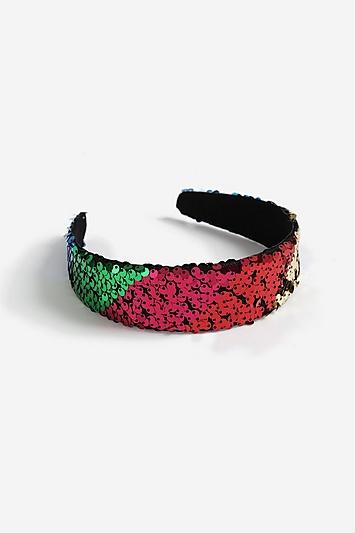 Topshop *holiday Multi Block Sequin Headband