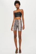 Topshop Snake Print Cycling Shorts By We Own The Night