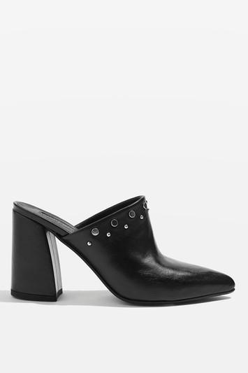 Topshop Genova High Cut Flare Heeled Shoes