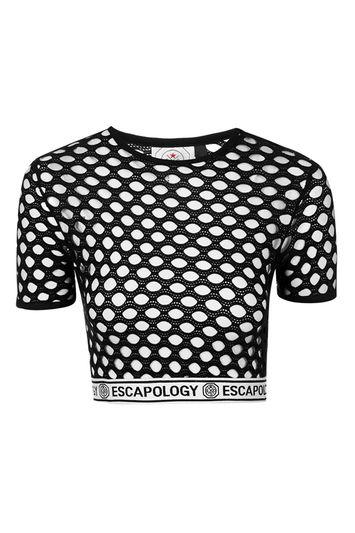 Topshop Mesh Crop Tee By Escapology