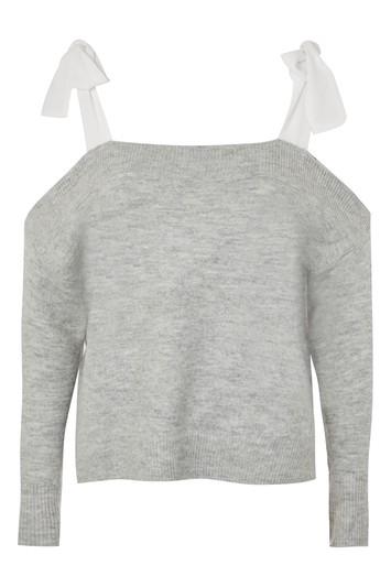 Topshop Bow Shoulder Softy Jumper