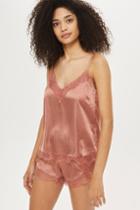 Topshop Lace Camisole And Shorts Set