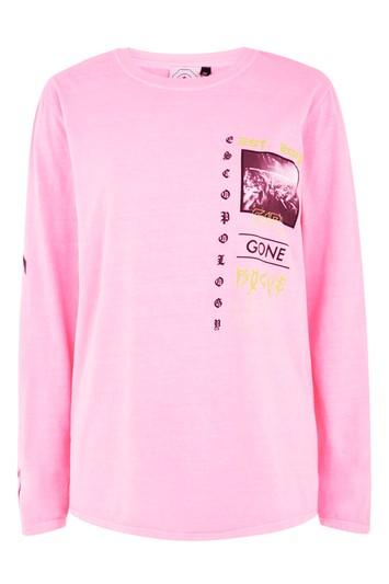 Topshop Oversized Long Sleeve T-shirt By Escapology