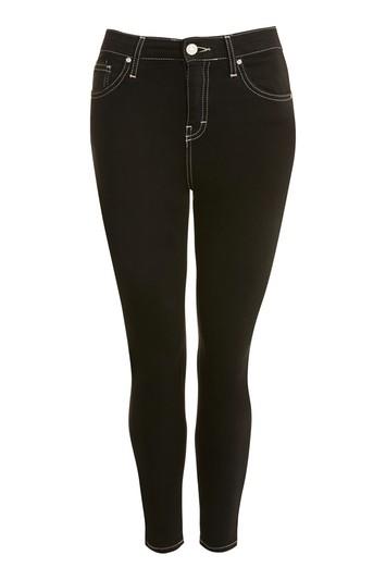 Topshop Moto Black Contrast Jamie Jeans