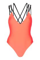 Topshop Strappy Cross-back Swimsuit