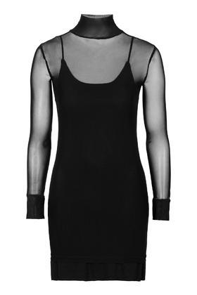 Topshop Mesh Layer Dress By Unif