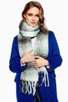Topshop Heavy Blurred Check Scarf
