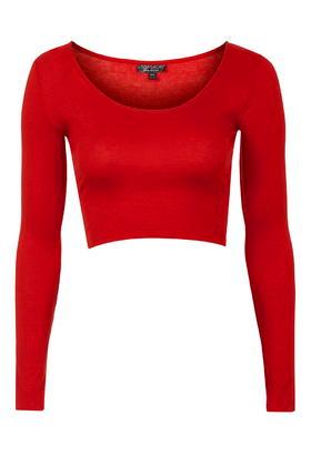 Topshop Raw Edge Scoop Crop
