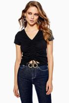 Topshop Ruched Front T-shirt