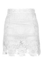Topshop Petite Cutwork Lace Skirt