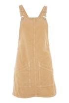 Topshop Tall Cord Pocket Pinafore Dress