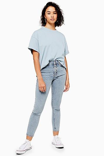 Topshop Petite Button Fly Jamie Jeans