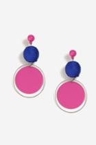 Topshop Woven Ball And Circle Drop Earrings