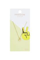 Topshop Peace Sign Ditsy Necklace