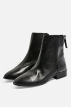 Topshop *wide Fit Koko Unlined Flat Leather Boots