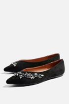 Topshop Sweetheart Embroidered Slippers