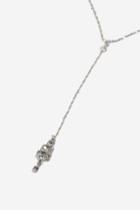 Topshop Rhinestone Lariat Necklace