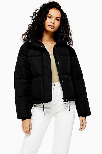 Topshop Black Padded Puffer Jacket