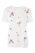 Topshop Embellished Floral T-shirt